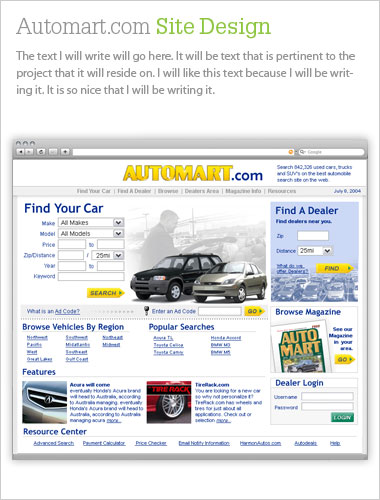 Automart.com Site Design