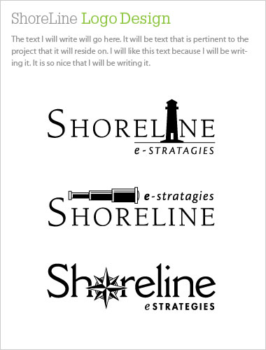 Shoreline e Strategies Logo Design