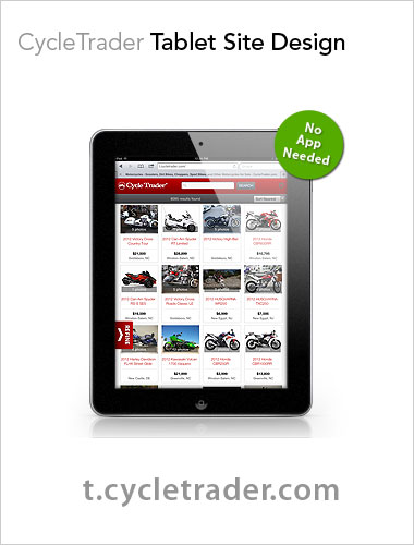 CycleTrader Tablet Site